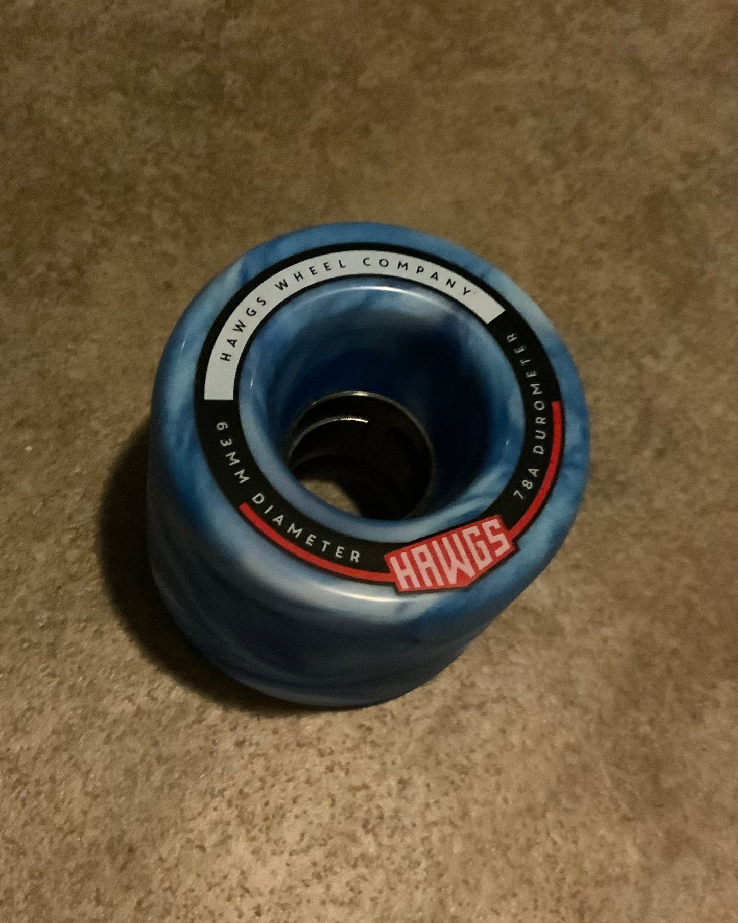 Chubby Hawgs 60mm x 40mm 78a Blue/White Swirl Stoneground
