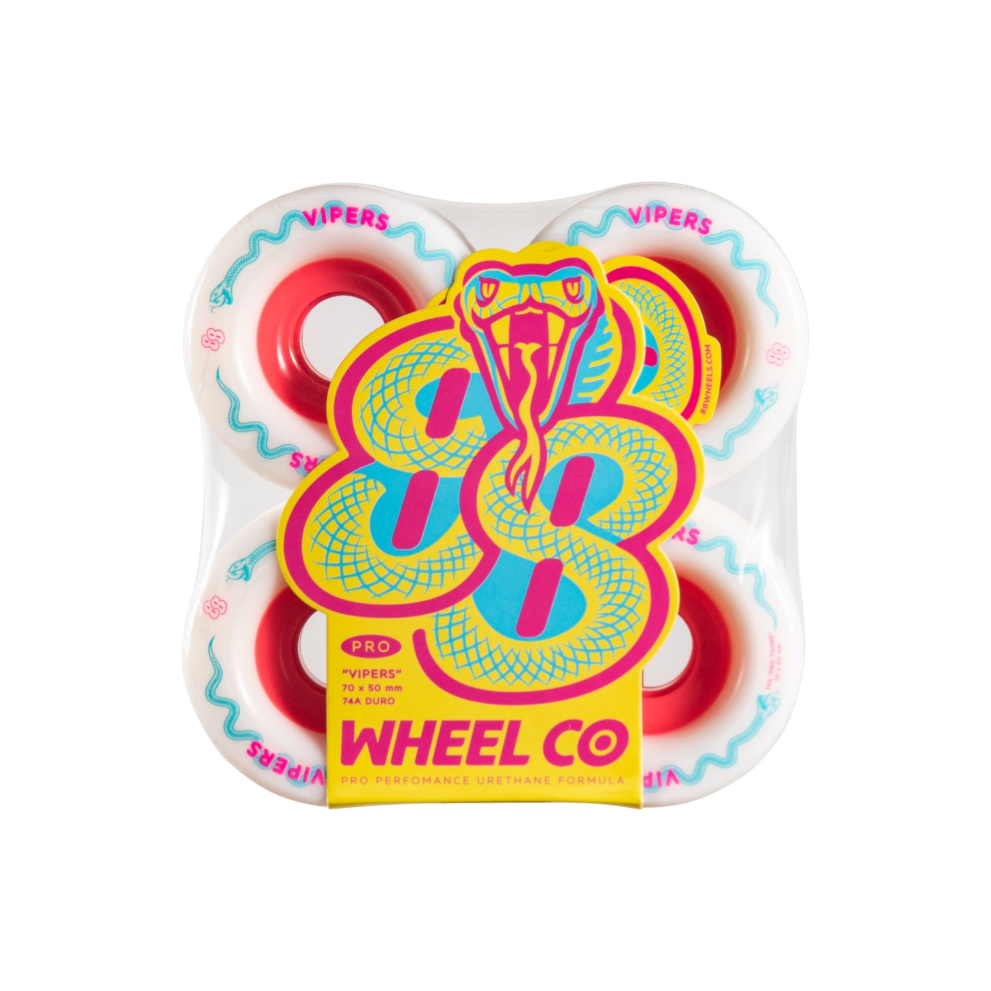 88Wheels Viper Pro Freeride (White) 70mm 74A